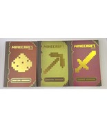 SET OF 3 MINECRAFT HANDBOOK LOT~ ESSENTIAL COMBAT REDSTONE HARDCOVER Mojang - £12.88 GBP