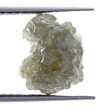 RAW Natural Rough Loose Amazing Green Grey Color 3.80 Ct Unique Diamond - $106.59