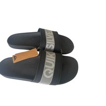 Quiksilver Men&#39;s Rivi Wordmark Slides Black AQYL101221 Size 14 - $15.93