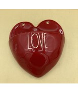 Rae Dunn LOVE Heart Shaped Valentine&#39;s Day Red Ceramic Wall Pocket Planter - $33.72 CAD