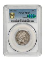 1915-S 25C PCGS/CAC MS67 ex: Eliasberg - $10,541.48
