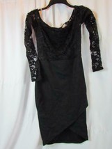 NWT Windsor Black Lace Top Snug Stretch Bottom Dress Sz Small Poly Spandex - £22.00 GBP