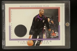 2001-02 Fleer Basketball Card Genuine Coverage Plus Uniforms Vince Carter Raptor - £13.29 GBP