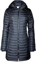 Columbia White Out Mid Hooded Jacket Coat Omni Heat Black Sz M - £57.98 GBP