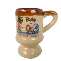 Vintage Daytona Beach Florida Souvenir Pottery Mini Irish Coffee or Espresso Mug - £12.26 GBP