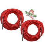 1/4&quot; to 1/4 Male Jack Speaker Cables (2 Pack) by FAT TOAD - 50ft Profess... - £33.77 GBP