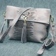 Arliwwi  women&#39;s leather cross body handbags  arrival hide small serpentine embo - £159.19 GBP