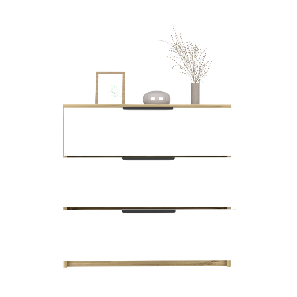 3 Drawers Dresser Maryland, Bedroom, White / Pine - $292.99
