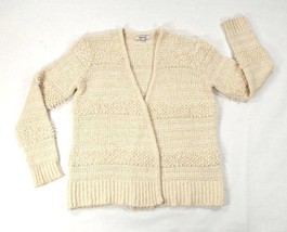 Madewell Bronson Ivory White Textured Open Cardigan Sweater Womens Small  - £40.59 GBP