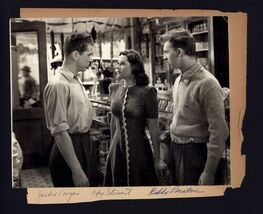 7 x 9-1/2 press photo found in scrap book hand written names Jackie Coop... - $12.82