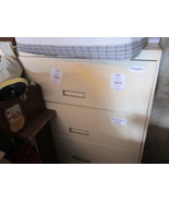 LOCAL PICKUP OFFICE OR HOME USE 3 DRAWER LATERAL FILE CABINET CREAM - $196.68