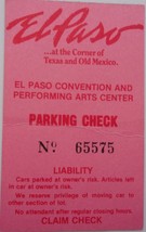 Vintage El Paso Parking Claim Check  - $1.99