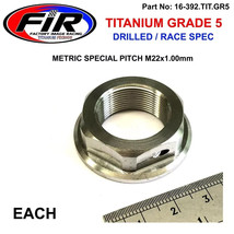 TITANIUM M24x1.50mm STEERING STEM NUT KAWASAKI KXF 450 2006 - 2018 - £22.12 GBP