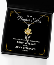 Army Veteran Sister Necklace Gifts, Birthday Present For Army Veteran Sister,  - £39.46 GBP