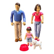 Toys R Us Happy Together Family Dollhouse Dolls - Mom Dad Daughter Dog Bowl - $19.77