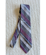 Vintage Wembley Men&#39;s Necktie Striped, Grey/Purple/Blue/Black - €6,86 EUR