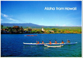 Postcard Hawaii Kailua Bay Smooth Waters Canoers Popular Sport  6 x 4 inches - £3.92 GBP