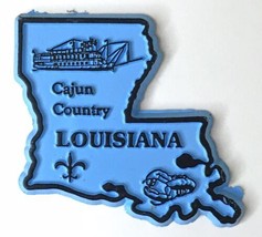 Cajun Country Louisiana State Map USA Rubber Refrigerator Fridge Magnet ... - $6.00