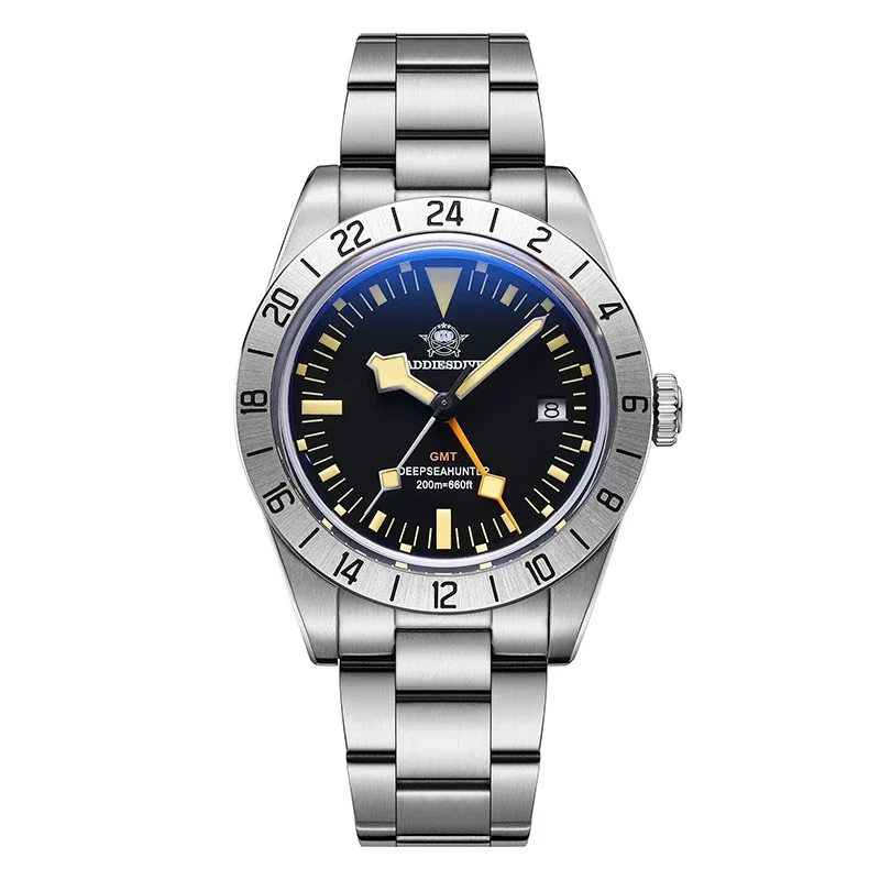 Top Brand Men Quartz Watch Stainless Steel 20ATM Waterproof GMT Watches ... - $210.81