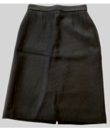 Prada Pencil Skirt Split 44/8 Virgin Wool Knee Length Lined Black Career... - $49.49