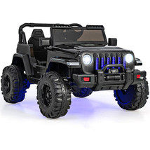 12V Kids Ride-on Jeep Car with 2.4 G Remote Control-Solid Black - Color:... - £199.27 GBP