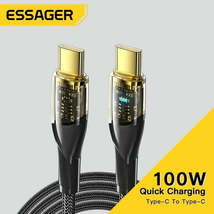 Essager 100W 60W USB C To Type C | Fast Charge Cable - Power Delivery PD Data Co - £9.81 GBP+