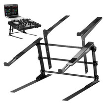 Pyle Portable Dual Laptop Stand - Standing Table with Adjustable Height, - £101.81 GBP