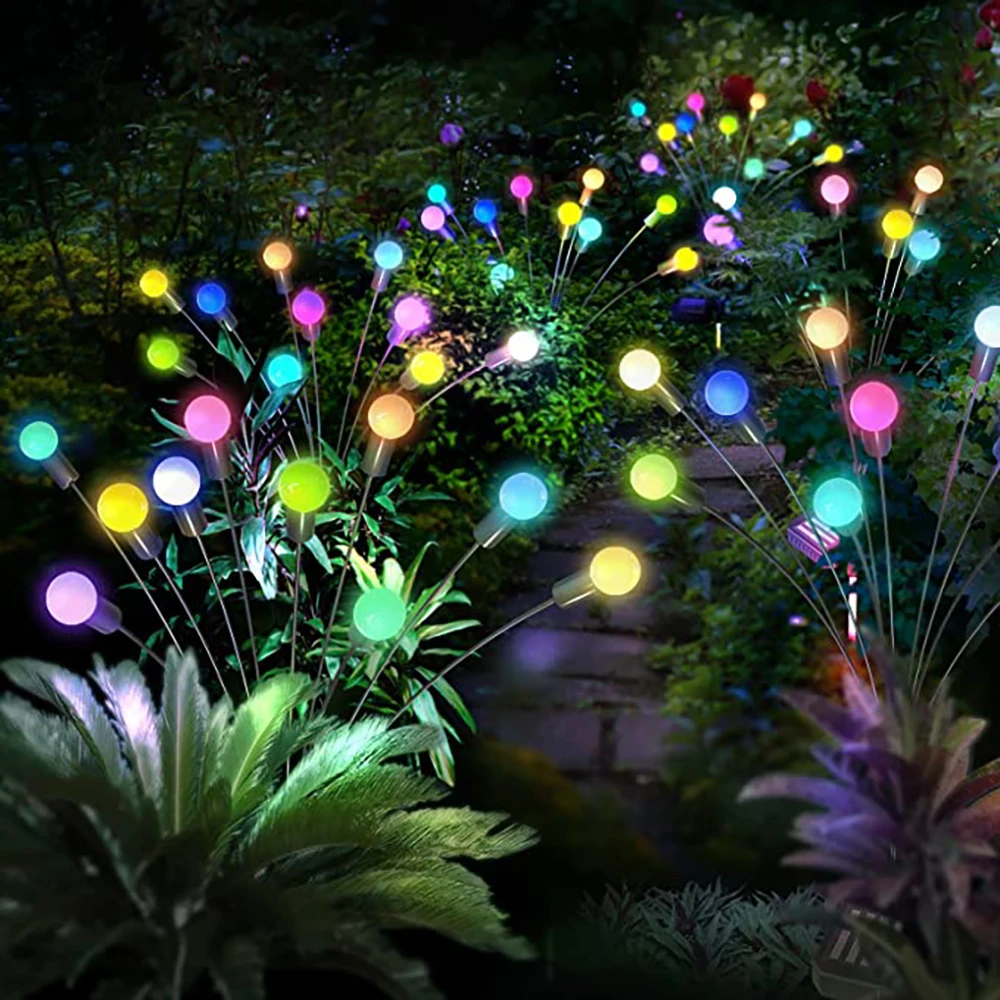 4/2/1PCS Solar LED Light light Powered Firefly Lights Outdoor Waterproof Garden  - £122.29 GBP