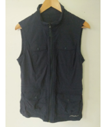 Eddie Bauer Travex Safari Vest L Womens Blue Full Zip Pockets Nylon Stre... - $24.04
