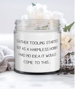 Sarcasm Leather Tooling Candle, Leather Tooling Started Out as a Harmles... - $464.71 MXN