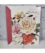 Happy Birthday with Roses Card And Printed Envelope Thoughts and Inspira... - $5.93