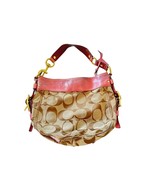 Coach Signature Canvas &amp; Leather Shoulder Bag Brown Pink - $62.52 CAD