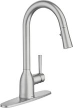 Moen 87233SRS Adler High Arc Kitchen Faucet with Pull Down Sprayer - Stainless - £94.31 GBP