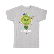Eco Sustainable Energy Go Green : Gift T-Shirt Wind Turbines Kraft Rustic Paper  - £19.57 GBP