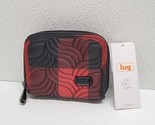 Lug Splits Compact RFID Zip Wallet Buffalo Check Red Black - New! - £40.46 GBP