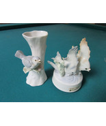 Otagiri Japan Porcelain  Angel Fish Music Box And Bud Vase [A1] - $74.25