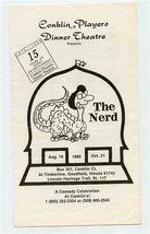 The Nerd Program Conklin Players Dinner Theatre Goodfield Illinois 1990 - $15.84