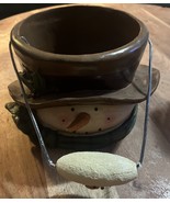 Snowman Decoration Pot/Planter, Crazy Mountain 6” Tall 7.75” Diameter - €17,09 EUR