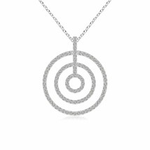 ANGARA Diamond Concentric Circle Pendant Necklace in 14K Gold (KI3, 0.59 Ctw) - £864.73 GBP