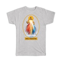 Jesus Divine Mercy : Gift T-Shirt Catholic Christian Painting Faith Sacred Heart - £14.38 GBP