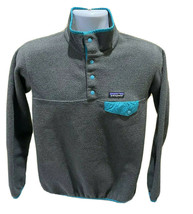 Patagonia Women’s Synchilla Snap-T Fleece Pullover Gray Teal Size Small EUC - £39.95 GBP