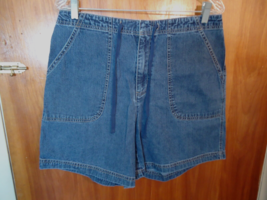 Women Cherokee Size 12 Drawstring Blue Jean Shorts &quot; Beautiful Pair &quot; - $19.62