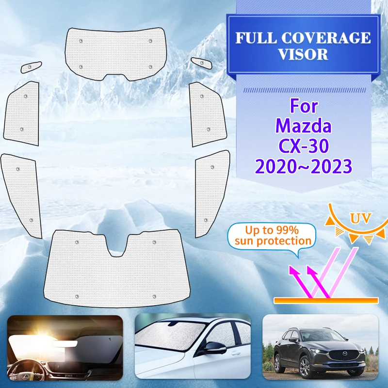 Car Full Anti-UV Sun Visor For Mazda CX 30 Accessories 2023 ~ 2020 CX30 CX-30 - £23.86 GBP+
