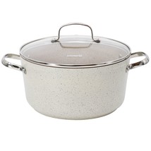 Korkmaz Granita 8 Liter Aluminum Nonstick Casserole with Lid in Tan - $141.49