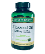 Nature&#39;s Bounty Flaxseed Oil 1200mg - 540 mg Omega 3 125 softgels 10/202... - £13.92 GBP