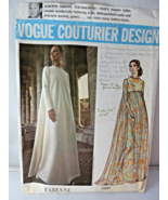 Vtg Vogue 2537 Couturier Design Fabiani Maxi Dress Size 12 1960s empire ... - $41.47 CAD
