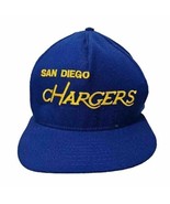 San Diego Chargers Hat Script Snapback Cap NFL USA Made Vtg AJD - €51,92 EUR