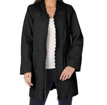 Women&#39;s Outerwear Winter genuine Leather jacket black laser cut coat plus XL1X2X - £148.74 GBP+