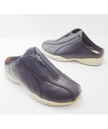 Donald J Pliner 7.5 Sport-I-Que Shudder Black Leather Zipper Slides Shoes - £25.14 GBP