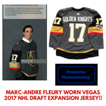Marc-Andre Fleury Worn Vegas Golden Knights NHL Expansion Draft Jersey 6/21/17 - £21,930.62 GBP